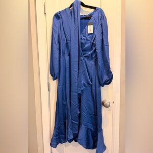 Tahari Cobalt Wrap Dress